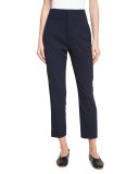 Cropped High-Waist Pants, Coastal Blue