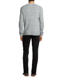 Thermal Long-Sleeve Crewneck T-Shirt, Heather Mist