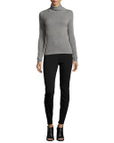 Inga Paneled Mock-Neck Cashmere Sweater