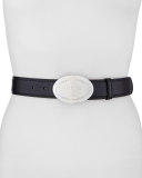 Saffiano Logo Belt