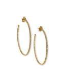 45mm Micro Pavé Diamond Hoop Earrings in 18K Yellow Gold