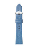 Thin Saffiano Leather Watch Strap