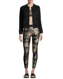 Hammer Cropped Performance Leggings, Camouflage