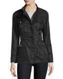 High-Neck Snap-Front Jacket