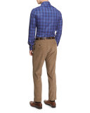 Madras Check Sport Shirt, Blue