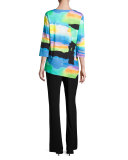Resort Skies Stretch Knit Top
