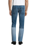 Straight-Leg Denim Jeans, Light Blue