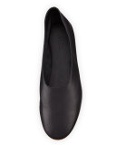 Maxwell Leather Flat, Black