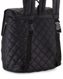 torrence quilted nylon baby backpack, black