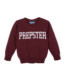 Prepster V-Neck Pullover Sweater, Red, Size 2T-7Y