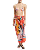 Parasol Voile Pareo Coverup, Pink/Orange