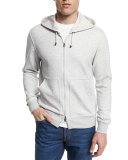 Zip-Up Spa Hoodie, Charcoal