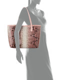 Erica Python Shopper Tote Bag, Pink