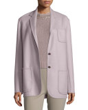 Kelsey Two-Button Jacket, Rose