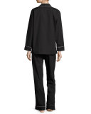 Eiffel Embroidery Pajama Set, Black