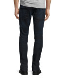 5620 3D Slim-Fit Moto Jeans, Dark Aged Cobler