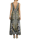 Embellished V-Neck Maxi Dress, Weave of the Wild