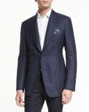 Buckley Base Check Sport Jacket, Navy