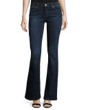 Boot-Cut Denim Jeans, Midnight