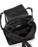 Thea Mini Leather Backpack, Black