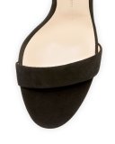 Kloe Suede Ankle-Wrap 110mm Sandal, Black