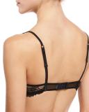 Airy Blooms Push-Up Bra, Black