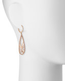 Venus Sliced Mother-of-Pearl Drop Earrings with Diamonds in 18K Pink Gold