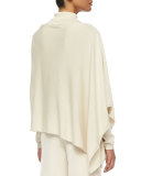 Silk/Cashmere Poncho, Ivory