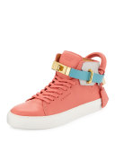 Women's 100mm Turn-Lock Tricolor High-Top Sneaker