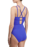 Cameron Plunge-Neck One-Piece Swimsuit