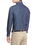 Portsmouth Printed Sport Shirt, Barchetta Blue