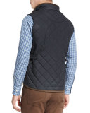 Hudson Lightweight Quilted Vest, Black