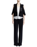 Star Wide-Leg Pants, Black