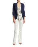 Mehira Open-Front Linen Jacket