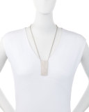 Metallic Dog Tag Necklace