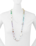 Long Mixed-Bead Single-Strand Necklace