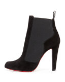 Boulevard Gored Red Sole Bootie, Black