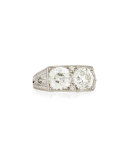 Estate Art Deco Two-Stone Diamond Ring, Size 7