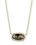 Elisa Abalone Shell Necklace, Golden