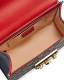 Padlock GG Supreme Small Shoulder Bag, Beige/Red