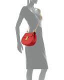 Drew Small Chain Saddle Bag,  Red