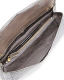 Gotham Crocodile Flap Clutch Bag