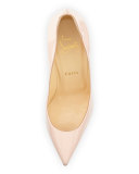 Pigalles Follies Patent 100mm Red Sole Pump, Ballerina Pink