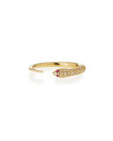 14k Pave Diamond Skinny Snake Ring