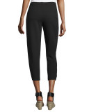 Ponte Ankle Pants, Black, Plus Size