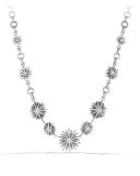 Starburst Link Necklace with Diamonds