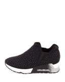 Lifting Crystal Slip-On Sneaker, Black