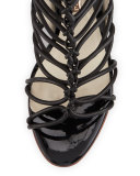 Lacey Lace-Up Gladiator Sandal, Black