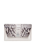 Anouk Python & Leather Chain Envelope Clutch Bag
