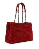 Intrecciato Medium Double-Chain Tote Bag, Bordeaux